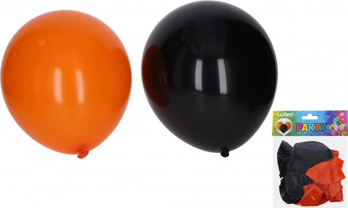 Halloween-balloner 30 cm – sæt med 10 stk., sorte og orange