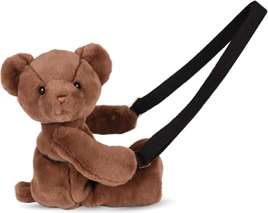 Doudou plyshtaske til skulderen – brun bamse 30 cm