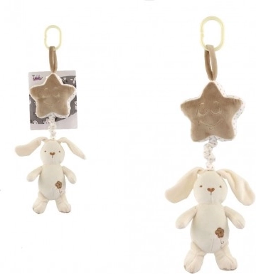 Hængende Plysbamse med Stjerne til Tremmesenge og Barnevogne