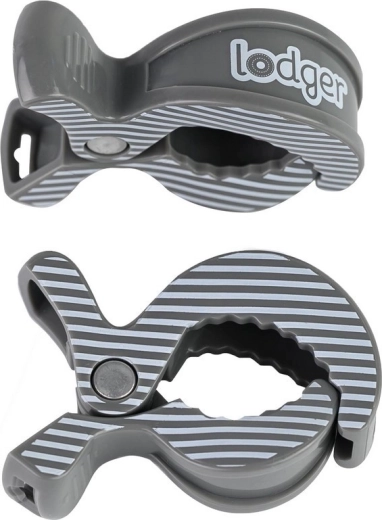 Lodger swaddle clip carbon stripe - 2 pakker