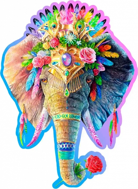 Træpuslespil Elegant elefant fra WOODEN CITY, 250 brikker