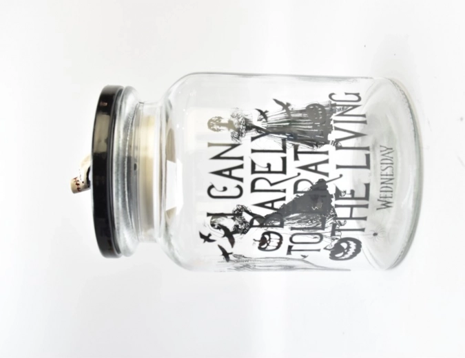 Glaskrukke til slik med låg WEDNESDAY