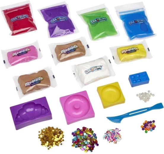 Mix af teksturer: glansslim, marshmallow-slim og let modellervoks