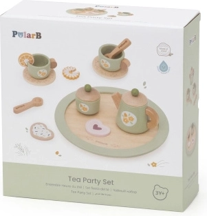 Viga træ-te- og kaffesæt med bakke