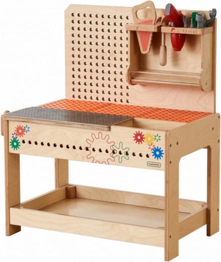 Montessori STEM-arbejdsbord i træ med værktøj fra Masterkidz