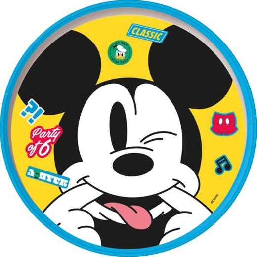 Plasttallerken MICKEY med skridsikker bund 19,5 cm
