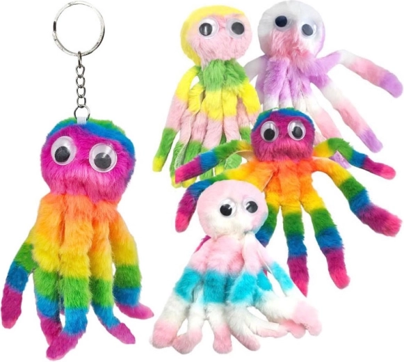 Plysbamse-nøglering blæksprutte 13 cm