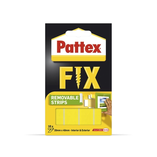 Pattex Super Fix dobbeltklæbende strimler 2 kg, 10 stk (4 × 2 cm)