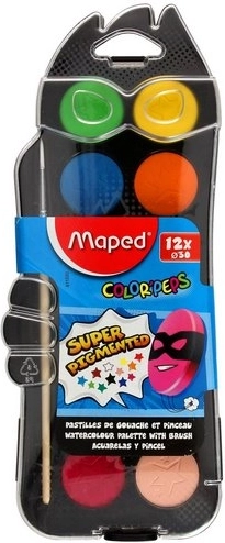 Akvarel farver Maped Color'Peps 12 stykker