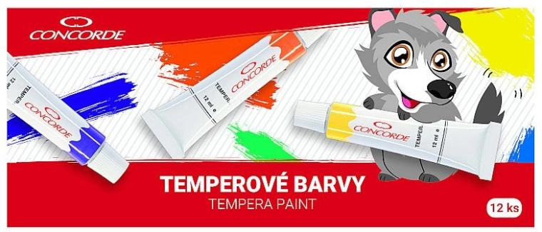 Temperafarver CONCORDE 12×12 ml