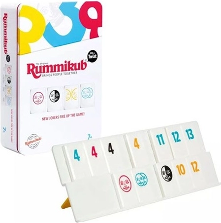 TMT Rummikub 3-i-1 rejsespil i metalæske