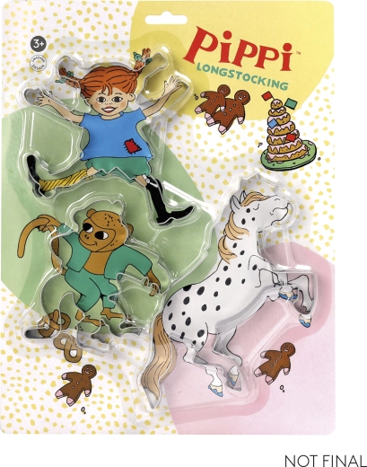 Pippi – sæt med kageudstikkere (3 stk.)