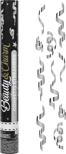 Beauty Charm pneumatiske konfetti – sølvserpentiner