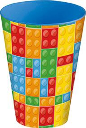 Plastikkrus 430 ml med terningemotiv