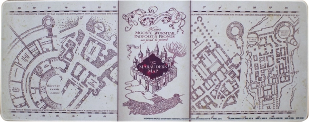 Skrivebordsmåtte HARRY POTTER – Marodørernes kort 40 × 80 cm