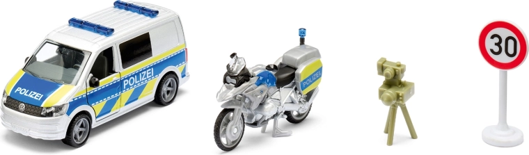 Siku Super politisæt VW T6 med BMW-motorcykel