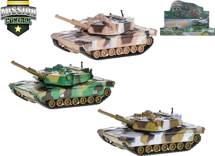 Metal tank Mission Control 11 cm med pullback – 3 farver