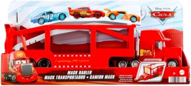 Biler MANIEK Transporter – rød lastbil til 12 biler