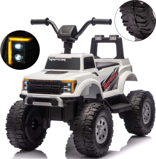 Elektrisk børnebil Milly Mally Ford F-150 Raptor hvid
