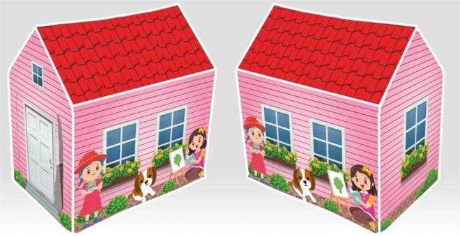 Børnetelt Hus med blomster