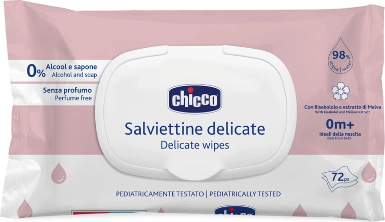 Chicco Delicate babyvådservietter med kamille 72 stk.
