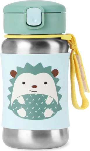Skip Hop Spark Style rustfri stålflaske med sugerør pindsvin 350 ml