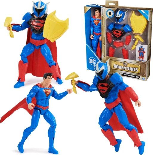 Superman Man of Steel-figur med rustning og tilbehør