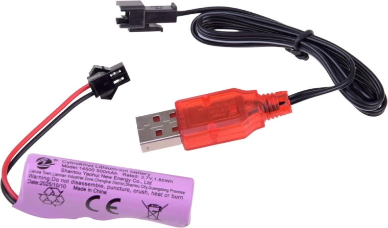 Genopladeligt batteri og opladning via USB