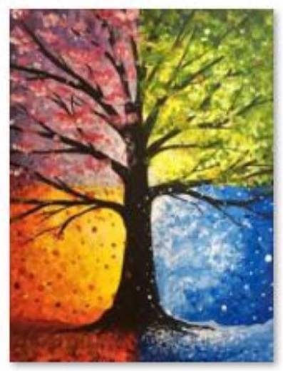 Diamantmaling – billede træ 30 × 40 cm
