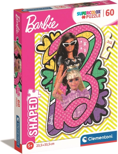 Puslespil med 60 brikker i Barbie-form