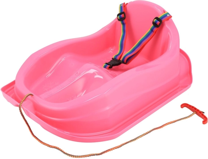 Plastkælk med ryglæn BABY MIX Mini rosa