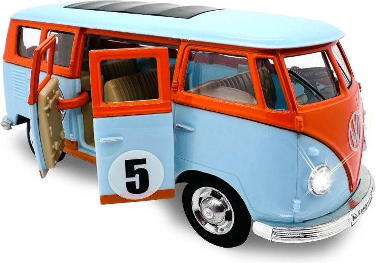 Metalmodel Volkswagen T1 Bulli i målestok 1:30, lyseblå