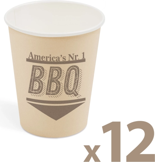 Papkrus BBQ 250 ml, 12 stk.