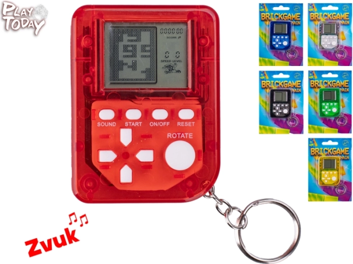 Mini Brickgame nøglering Play Today – retro lomme-spilkonsol