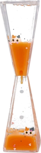 Gele-timeglas med orange 3D-killing