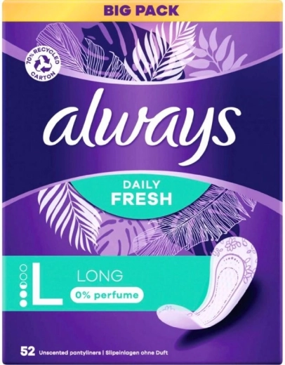 Always Daily Fresh Long trusseindlæg 52 stk.