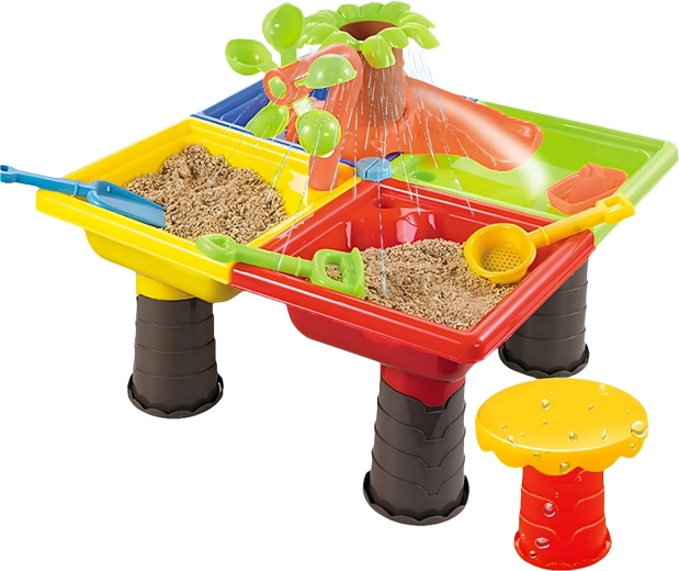 Sanseleg vand + sand i ét