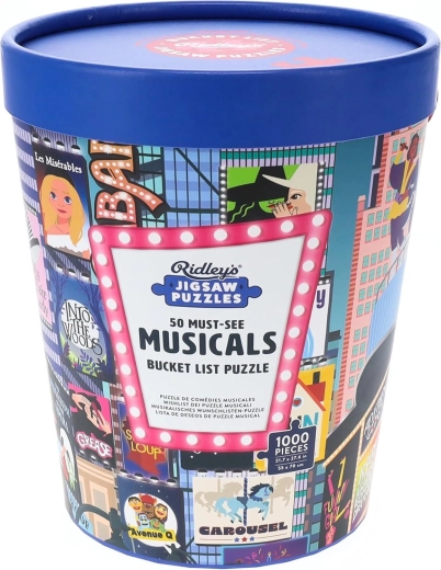 Ridley’s Games puzzle bucket list: 50 musicals, du skal se (1000 brikker)