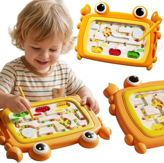 Woopie Montessori magnetisk krabbelabyrint i orange