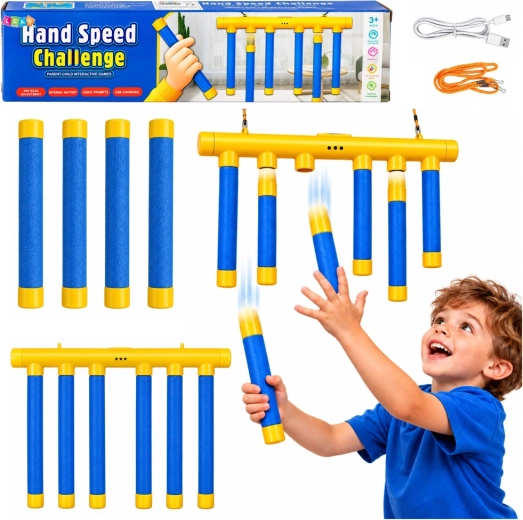 Færdighedsspil med faldende stænger Hand Speed Challenge