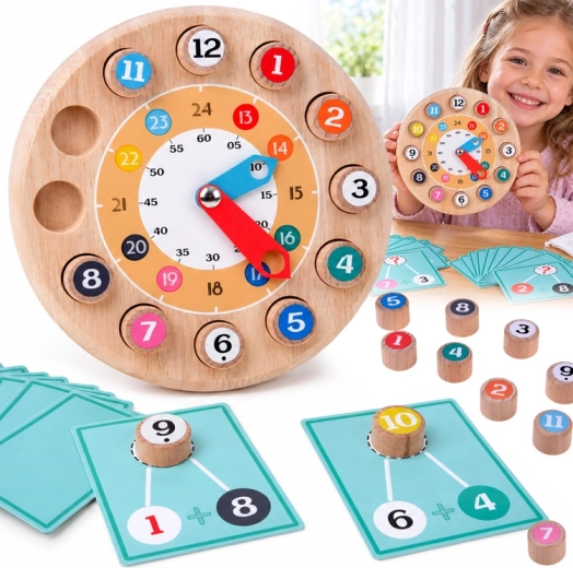 Pædagogisk træur 2-i-1 med matematikopgaver