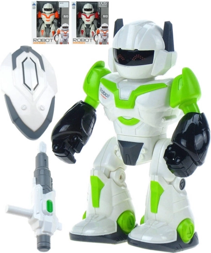 Adar Robot dominator kamp-robot med våben og skjold 24 cm med lys og lyd - 1 stk.