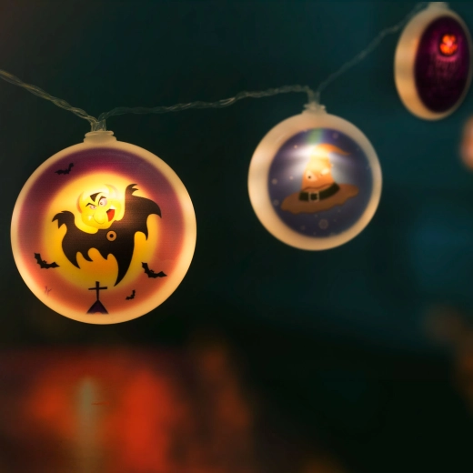 Halloween LED-lyskæde med ringe