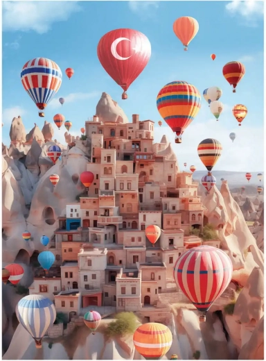 Puslespil Kapadokya fra Anatolian 1000 brikker