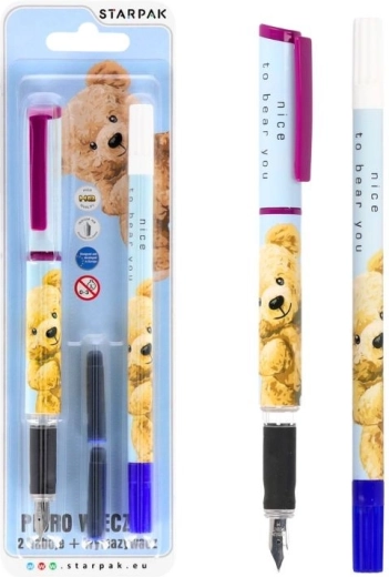 Fyldepen med bamse og viskelæder