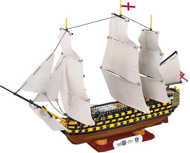 Udstillingssokkel med navn og skilt