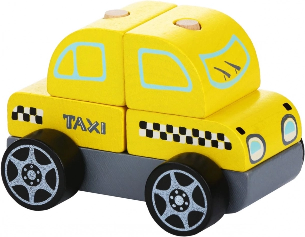 Taxi bil træpuslespil 5 dele