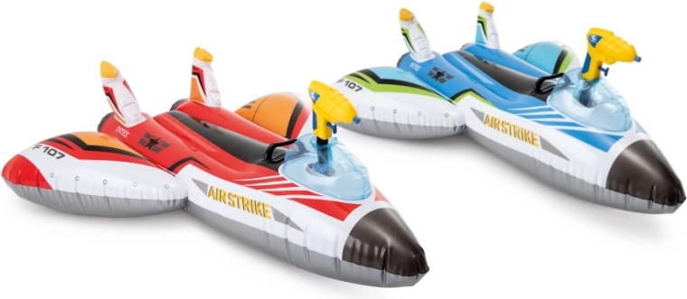 Oppusteligt fly med vandpistol INTEX (grønt)