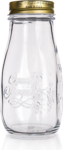 Glasflaske med låg 400 ml Quattro Stagioni