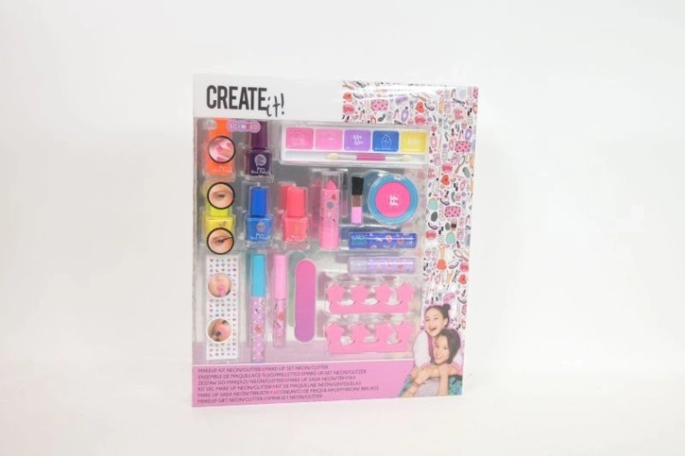 Create it! make-up-boks neon og glitter